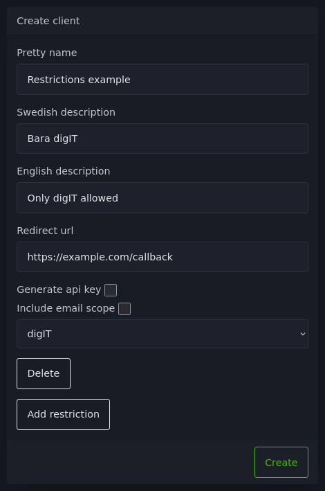 Creating a new official client